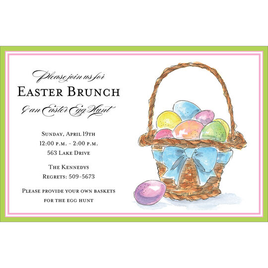 Spring Basket Invitations